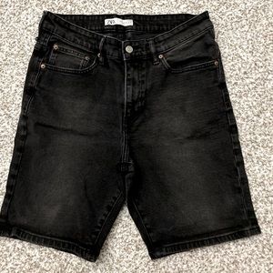 Zara STRAIGHT FIT DENIM SHORTS